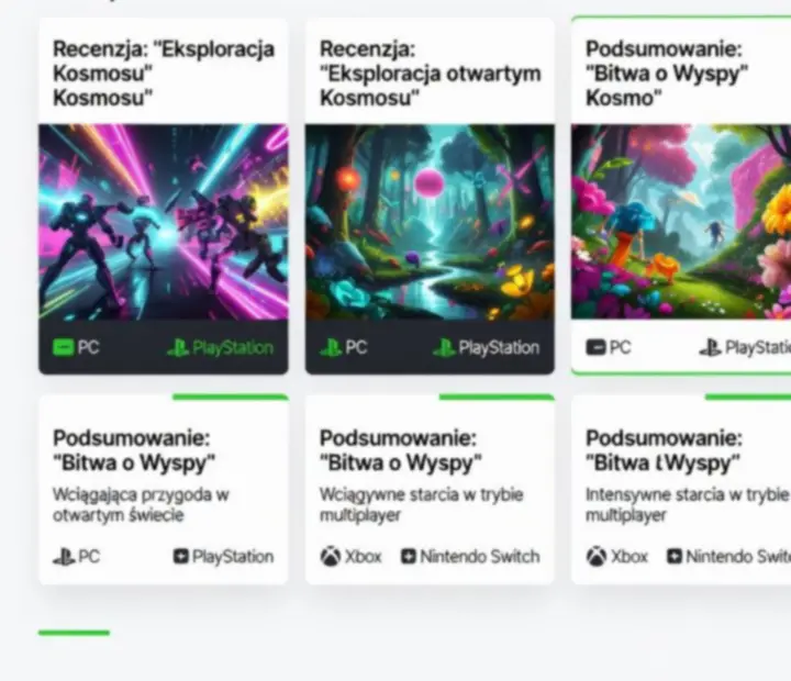 Panoramiczny kolaż przedstawiający kilka recenzowanych gier obok siebie